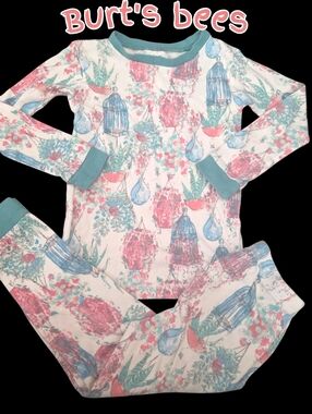 *1182 Burt's Bees 2pc pajama set Girls 3T